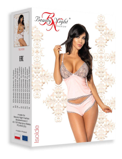 Изящный комплект с шортами Beauty Night ISOLDE, Цвет: розовый, Размеры: L/XL, изображение 4