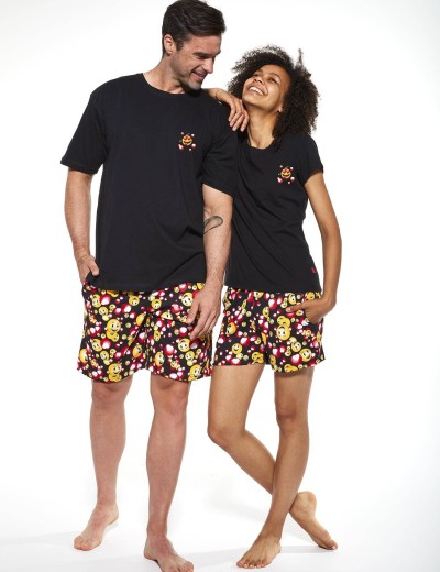Хлопковая пижама с шортами Cornette 398 FUNNY, Цвет: черный/желтый, Размеры: S, изображение 2