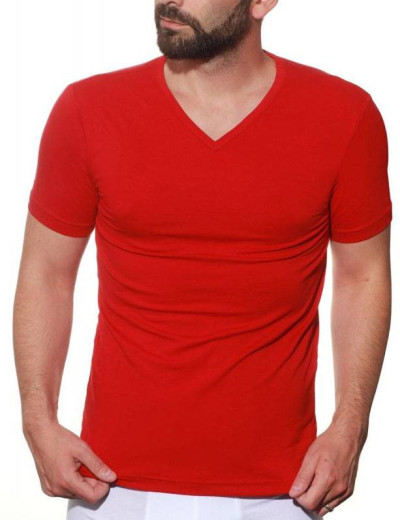 Футболка с треугольным вырезом Jolidon M17BL red, Цвет: red (красный), Размеры: L, изображение 3 Футболка с треугольным вырезом Jolidon M17BL red, Цвет: red (красный), Размеры: L, изображение 3