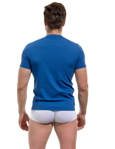 Футболка с треугольным вырезом Jolidon M17BL blue, Цвет: blue (синий), Размеры: M, изображение 2