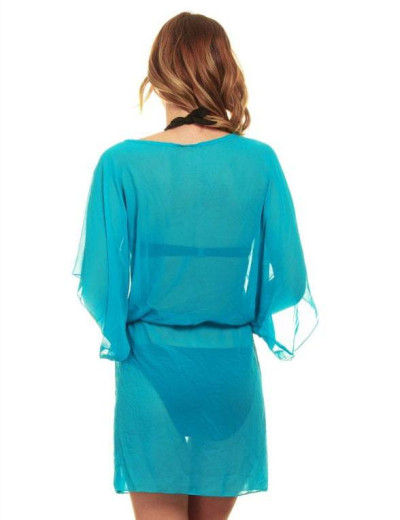 Пляжная туника Jolidon RFQ27 голубой, Цвет: голубой, Размеры: S, изображение 2