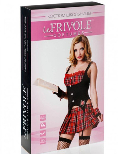 Ролевой костюм школьницы Le Frivole 02119 SCHOOLY, Цвет: красный, Размеры: L/XL, изображение 3