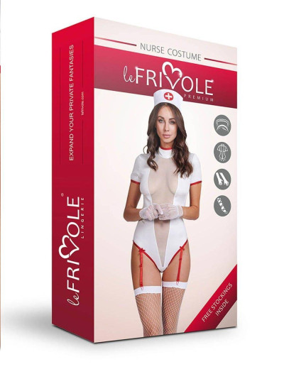 Ролевой костюм соблазнительной медсестры Le Frivole 05003 DOCTOR, Цвет: белый, Размеры: L/XL, изображение 5