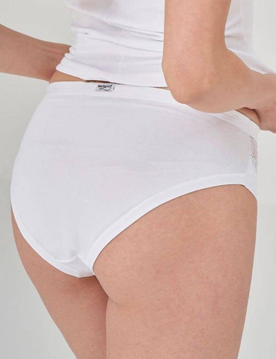 Хлопковые трусы слипы Lovely Girl 4137D bianco, Цвет: bianco (белый), Размеры: L, изображение 2