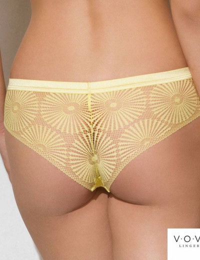 Кружевные трусы бразилиана VOVA SUN V50655, Цвет: лимонное мороженое, Размеры: XS, изображение 2