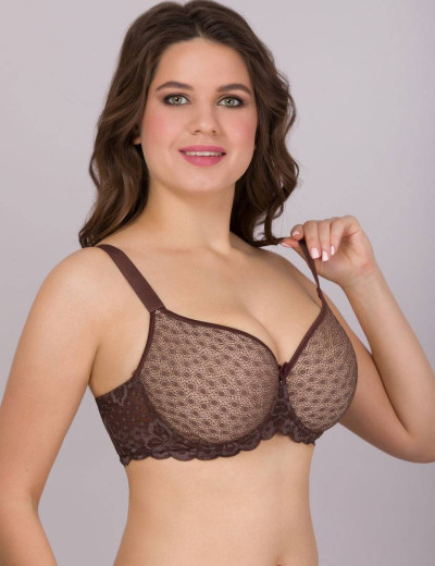 Бюстгальтер спейсер VOVA WISH V98424 коричневый, Цвет: коричневый, Размеры: 70D, изображение 3