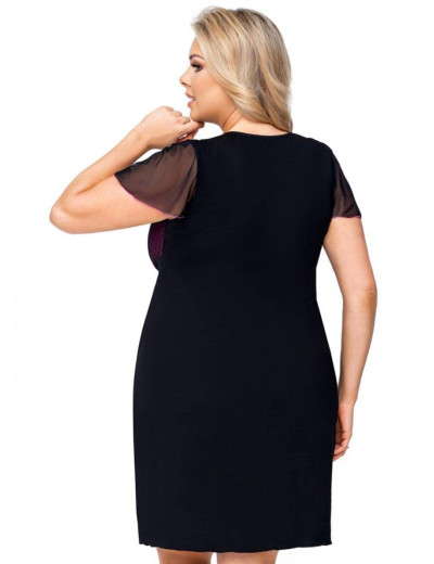 Сорочка из вискозы Donna ZOYA PLUS, Цвет: черный, Размеры: 3XL, изображение 2