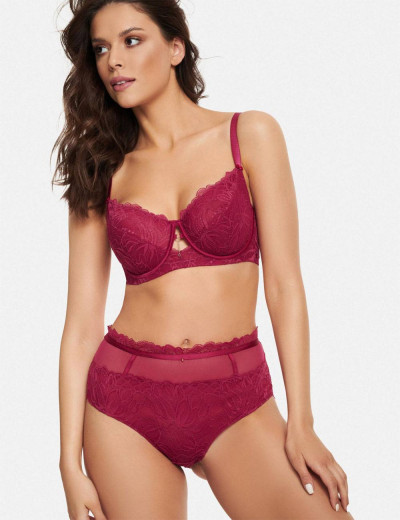 Высокие трусы слипы Esotiq ALLOURE 39173 вишневый, Цвет: вишневый, Размеры: 2XL, изображение 3