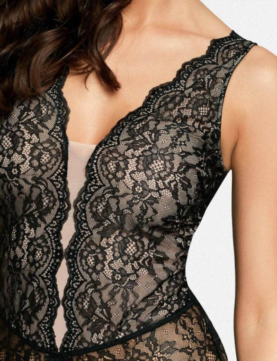 Боди Esotiq BODY PENELOPE 39353, Цвет: черный+бежевый, Размеры: S, изображение 3