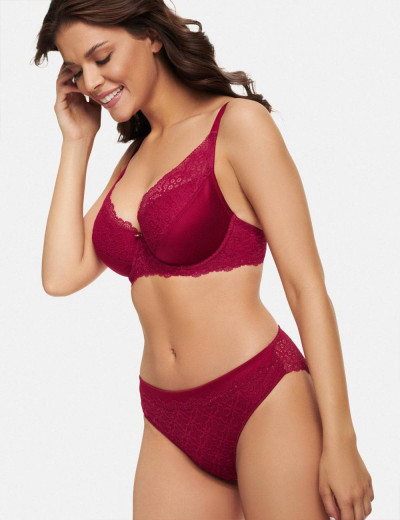 Бюстгальтер балконет со съемным пуш-ап Esotiq 39184 HUDSON вишневый, Цвет: вишневый, Размеры: 70B, изображение 4