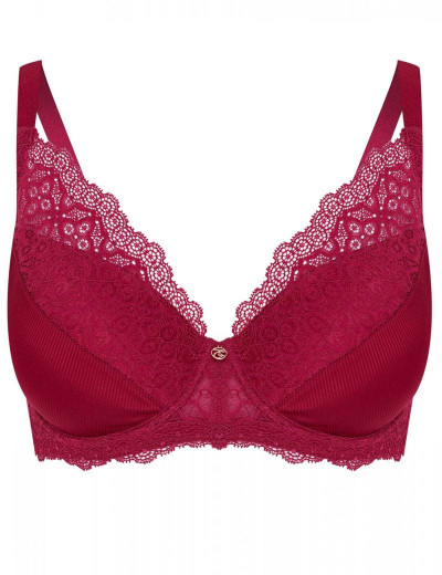 Бюстгальтер балконет со съемным пуш-ап Esotiq 39184 HUDSON вишневый, Цвет: вишневый, Размеры: 70B, изображение 5