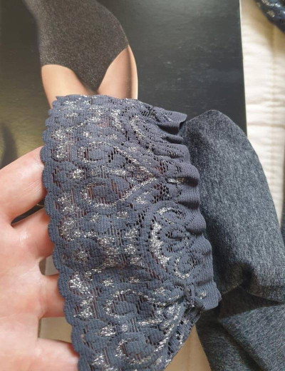 Чулки Fiore 4061/O FANCY 40 den графит, Цвет: графит, Размеры: 2, изображение 3