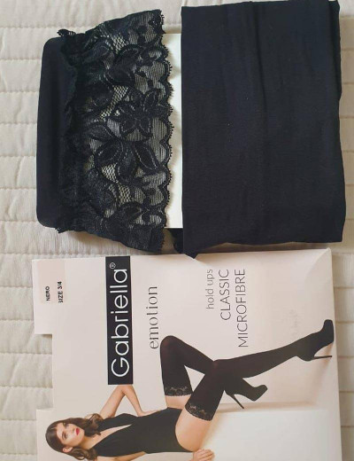 Чулки с кружевной коронкой Gabriella 298 CLASSIC MICROFIBRE 60 den черный, Цвет: черный, Размеры: 5/6, изображение 5