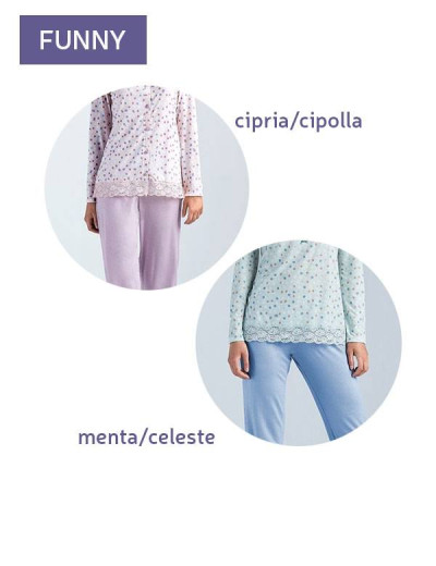 Пижама с шортами из модала Lormar FUNNY 650382, Цвета: cipria/cipolla, Размеры: L, изображение 2