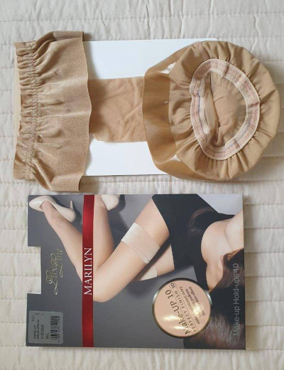 Чулки Marilyn MAKE-UP HOLD-UPS 10 den LUX LINE телесный, Цвет: телесный, Размеры: 3/4, изображение 4