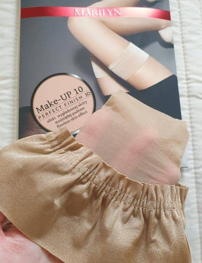 Чулки Marilyn MAKE-UP HOLD-UPS 10 den LUX LINE телесный, Цвет: телесный, Размеры: 3/4, изображение 3