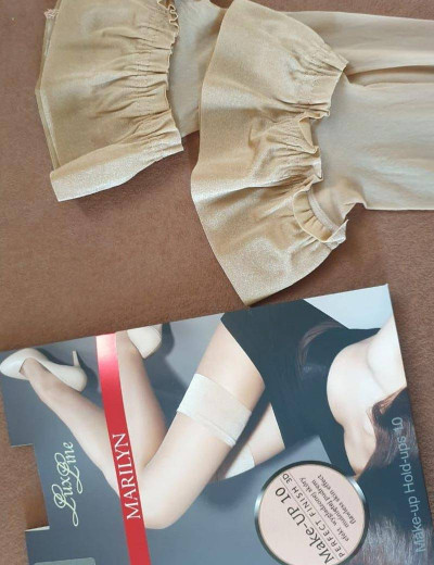 Чулки Marilyn MAKE-UP HOLD-UPS 10 den LUX LINE телесный, Цвет: телесный, Размеры: 3/4, изображение 5