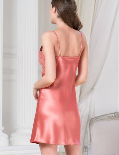 Шелковая сорочка Mia-Amore SHARON 3800 коралл, Цвет: коралл, Размеры: L, изображение 2