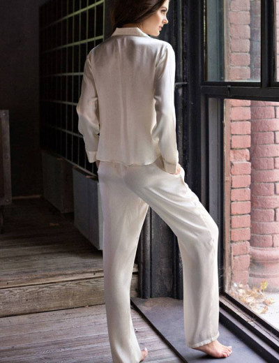 Пижама шелковая Mia-Mia KRISTY 15116 экрю, Цвет: экрю, Размеры: L, изображение 2