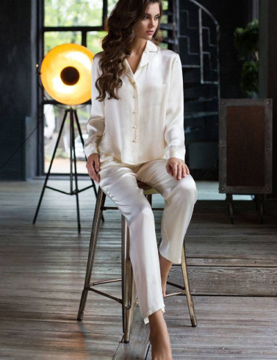 Пижама шелковая Mia-Mia KRISTY 15116 экрю, Цвет: экрю, Размеры: L, изображение 3