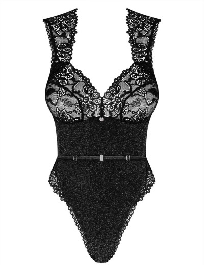 Соблазнительное боди Obsessive ELISETTA TEDDY, Цвет: черный, Размеры: S/M, изображение 3