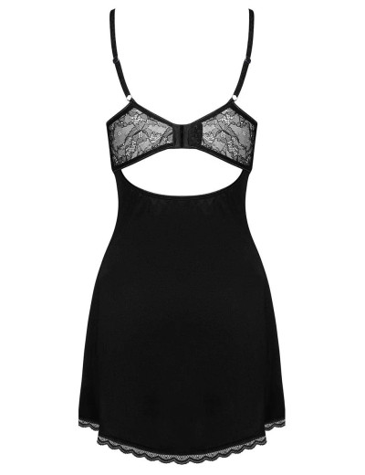 Сексуальная сорочка с трусиками Obsessive LAURISE BABYDOLL, Цвет: черный, Размеры: S/M, изображение 4