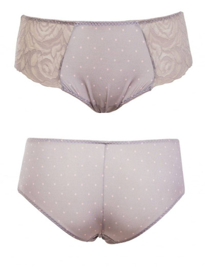 Комплект мягкая чашка+шортики Sielei CRAZY DOTS 7020+7029 grigio, Цвет: grigio (серый), Размеры: 75C, изображение 3