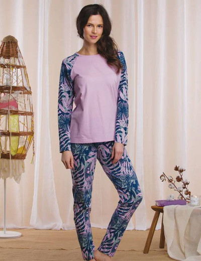 Хлопковая женская пижама Key LNS 951 B21, Цвет: мульти, Размеры: S, изображение 2