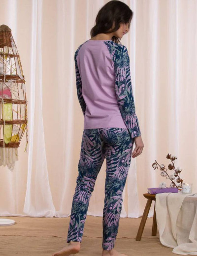 Хлопковая женская пижама Key LNS 951 B21, Цвет: мульти, Размеры: S, изображение 3