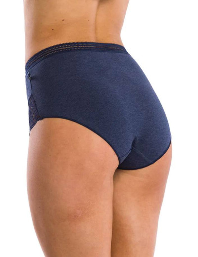 Набор трусов слипов с завышенной талией Key LPF 248 B21 (2 шт), Цвет: синий+бордо, Размеры: M, изображение 4