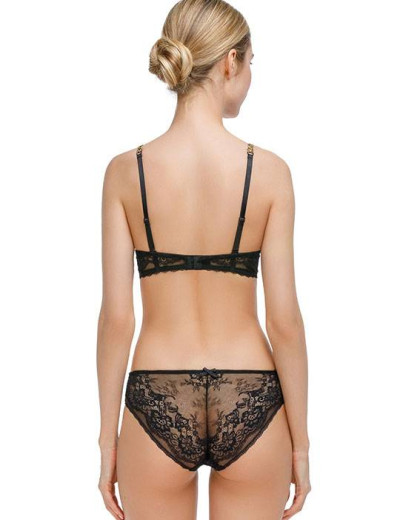 Комплект кружевного белья балконет и слипы Mioocchi NORA 776464 nero, Цвет: nero (черный), Размеры: 80D, изображение 2