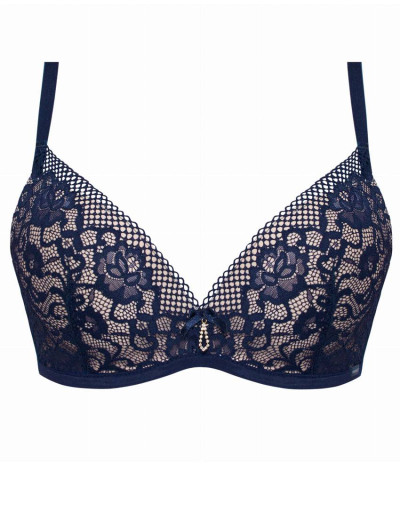 Бюстгальтер супер пуш-ап без косточек Nipplex EUNIKA SUPER P-UP, Цвет: темно-синий, Размеры: 65E, изображение 5