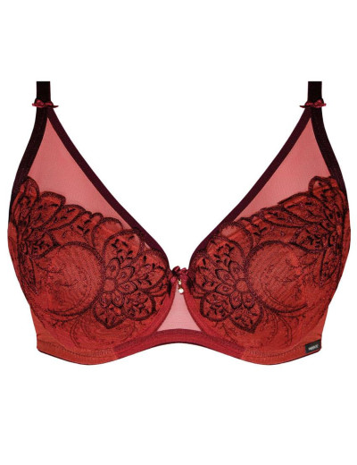 Бюстгальтер балконет пуш-ап Nipplex LIVIA P-UP рубин, Цвет: рубин, Размеры: 80B, изображение 4