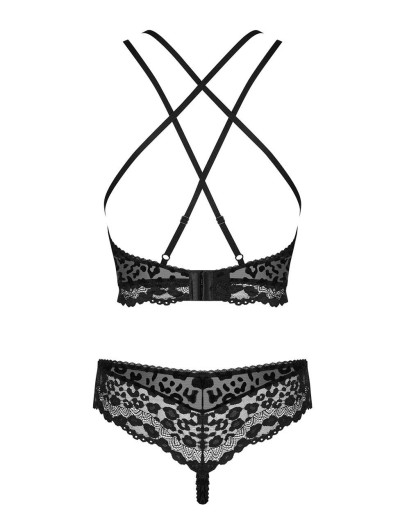 Соблазнительный комплект Obsessive GIULLY SET, Цвет: черный, Размеры: L/XL, изображение 4
