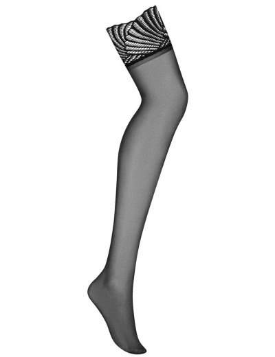 Чулки под пояс Obsessive KLARITA STOCKINGS, Цвет: черный, Размеры: S/M, изображение 4