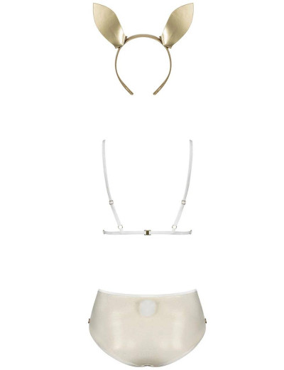 Ролевой костюм зайчика Obsessive NEO GOLDES, Цвет: бежевый, Размеры: S/M, изображение 4