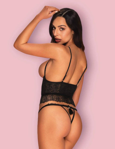Откровенный корсет Obsessive ROMANESA CORSET, Цвет: черный, Размеры: S/M, изображение 2