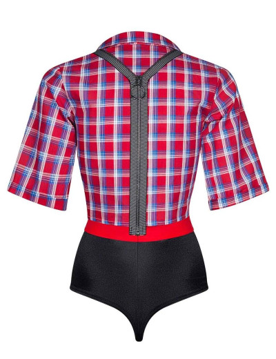 Ролевой костюм Obsessive WORKER GIRL, Цвет: красный/черный, Размеры: L/XL, изображение 4