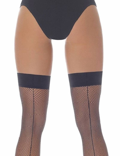 Чулки в сеточку со швом Bas Bleu GLORIA 20 den, Цвет: черный, Размеры: 4, изображение 2