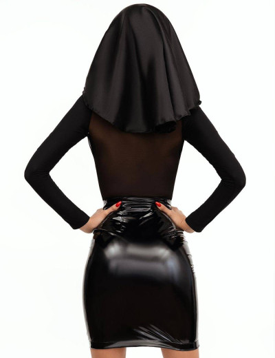 Ролевой костюм монашки Devil & Angel 7104, Цвет: черный, Размеры: L, изображение 3