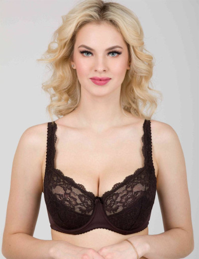 Бюстгальтер полумягкий Elli 9000 шоколад, Цвет: шоколад, Размеры: 80F, изображение 3