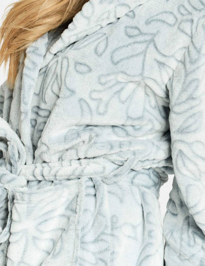 Теплый халат с капюшоном Esotiq 39264 FREYA серый, Цвет: серый, Размеры: S, изображение 3