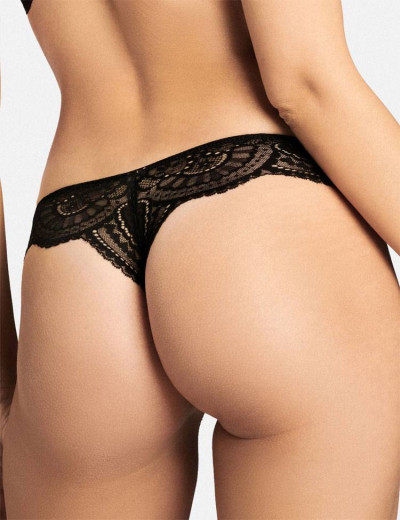 Трусы стринги Esotiq BECKY 39149 черно-серый, Цвет: черный с серым, Размеры: S, изображение 2