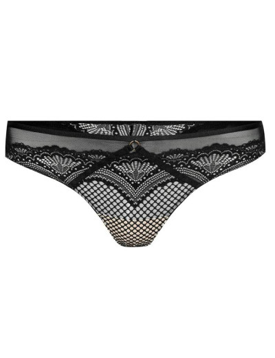 Трусы стринги Esotiq RAMONA 38681, Цвет: черный с бежевым, Размеры: S, изображение 5