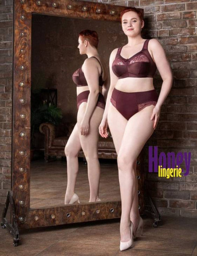 Бюстгальтер мягкий без косточек Honey H34-17-L махагон, Цвет: махагон, Размеры: 95H, изображение 6