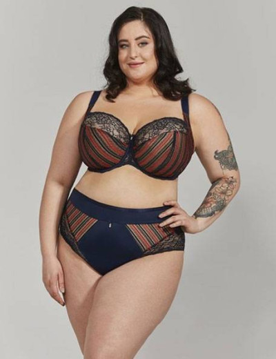 Бюстгальтер мягкий с подкроем Kris Line ELIZABETH soft side support, Цвет: темно-синий, Размеры: 90I, изображение 4