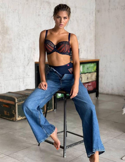 Бюстгальтер мягкий с подкроем Kris Line ELIZABETH soft side support, Цвет: темно-синий, Размеры: 90I, изображение 5