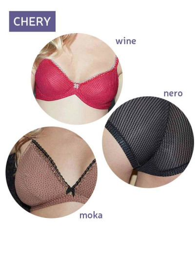 Модный комплект балконет и слипы Leilieve CHERY М1429, Цвета: rubino, Размеры: 70D, изображение 2