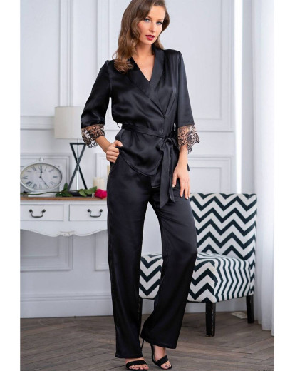 Шелковый комплект-тройка Mia-Amore AMANDA 3635, Цвет: черный, Размеры: M, изображение 4 Шелковый комплект-тройка Mia-Amore AMANDA 3635, Цвет: черный, Размеры: M, изображение 4