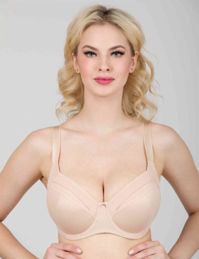 Бюстгальтер-минимайзер мягкий с подкроем Milavitsa 107630 нюд, Цвет: нюд, Размеры: 100H, изображение 3 Бюстгальтер-минимайзер мягкий с подкроем Milavitsa 107630 нюд, Цвет: нюд, Размеры: 100H, изображение 3